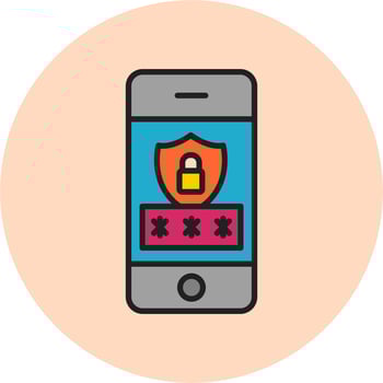 Mobile Security Vector Icon