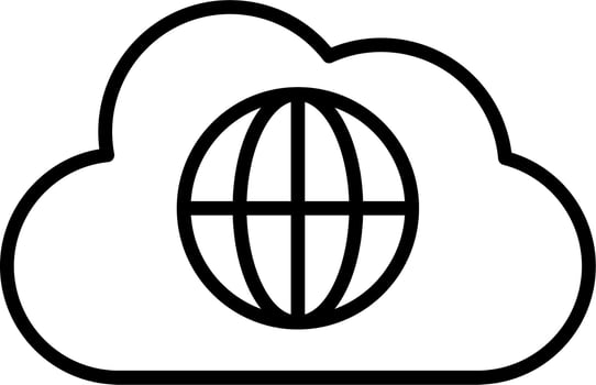 World Cloud Vector Icon