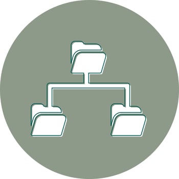Folder Data Sharing Vector Icon