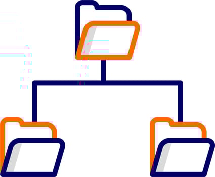 Folder Data Sharing Vector Icon