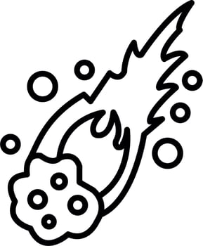 Meteor Vector Icon
