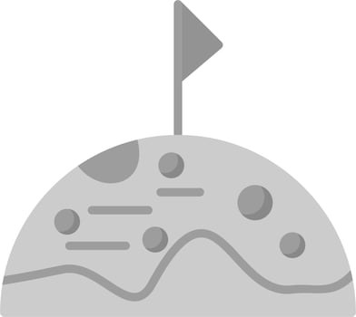 Moon Summit Vector Icon
