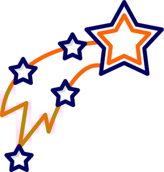 Shooting Stars Vector Icon