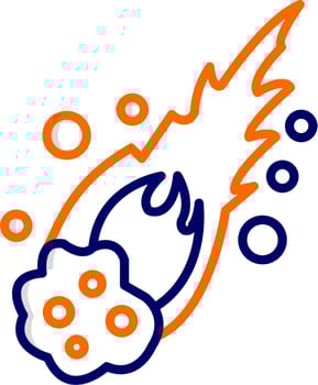 Meteor Vector Icon