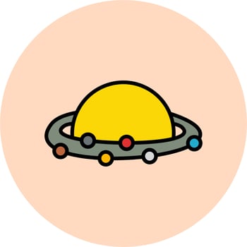 Solar System Vector Icon