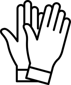 Saftey Gloves Vector Icon