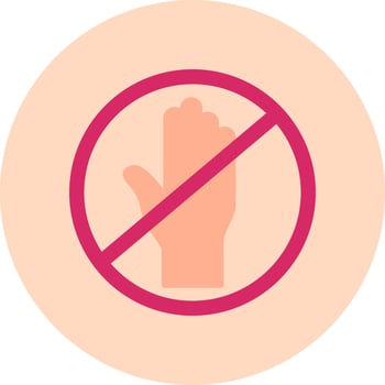 Don't Touch Sign Icon vector