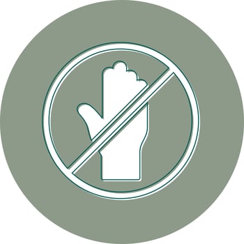 Don't Touch Sign Icon vector