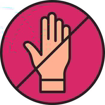 Don't Touch Sign Icon vector
