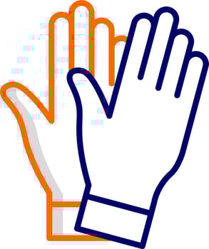 Saftey Gloves Vector Icon