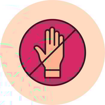 Don't Touch Sign Icon vector