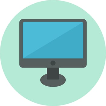 Moniter Screen Vector Icon