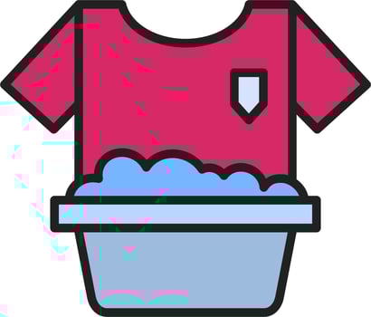 Washing Clothes Vector Icon