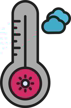 Temperature Hot Vector Icon