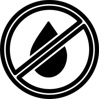 No Water Vector Icon