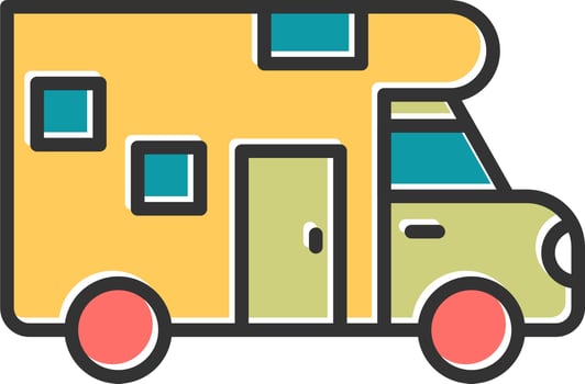 Camper Van Vector Icon