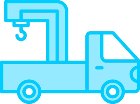 Crane Truck Vector Icon