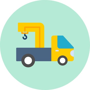 Crane Truck Vector Icon