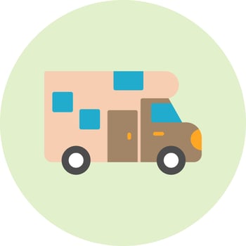 Camper Van Vector Icon