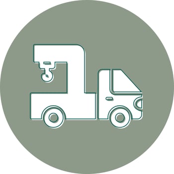 Crane Truck Vector Icon