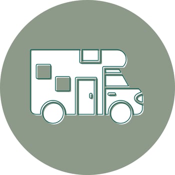 Camper Van Vector Icon