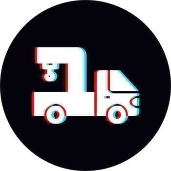 Crane Truck Vector Icon