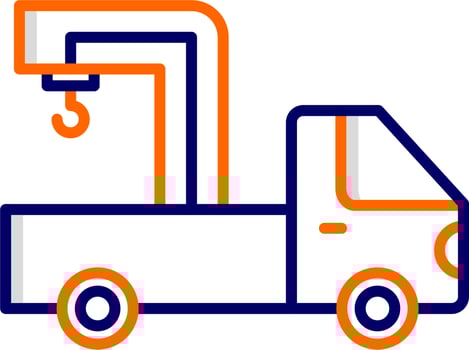 Crane Truck Vector Icon