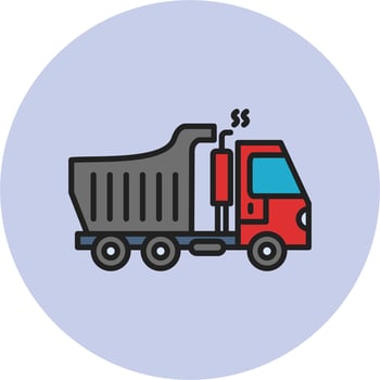 Dumper Truck Vector Icon