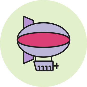 Blimp Vector Icon