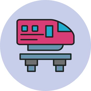 Monorail Vector Icon