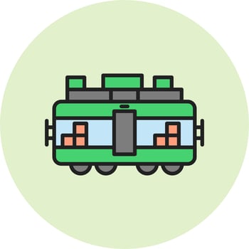 Train Cargo Vector Icon