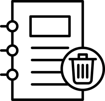 Notes Delete Vector Icon