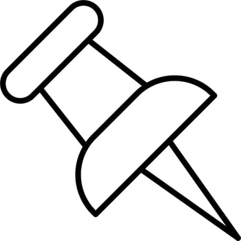 Push Pin Vector Icon