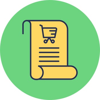 Shopping List Vector Icon