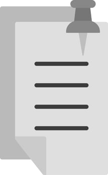 Pin Notes Vector Icon