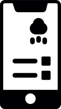 Phone Weather Forcast Vector Icon