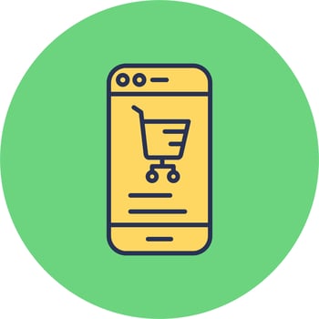 Online Phone Marketing Vector Icon