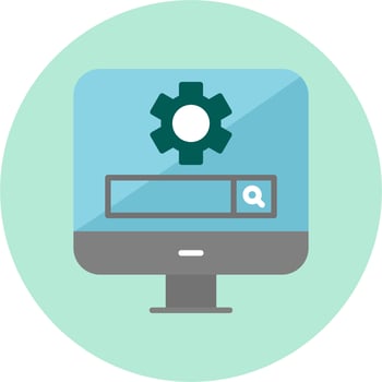 Computer Search Engine Vector Icon