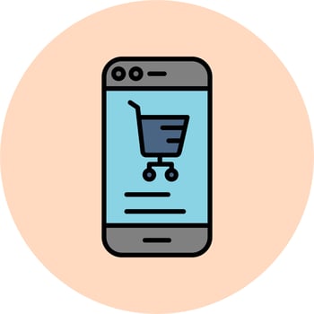 Online Phone Marketing Vector Icon