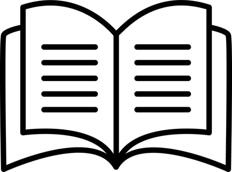 Open Book Vector Icon
