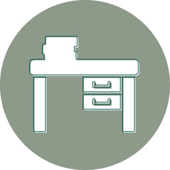 Work Desk Vector Icon