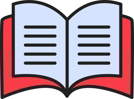 Open Book Vector Icon