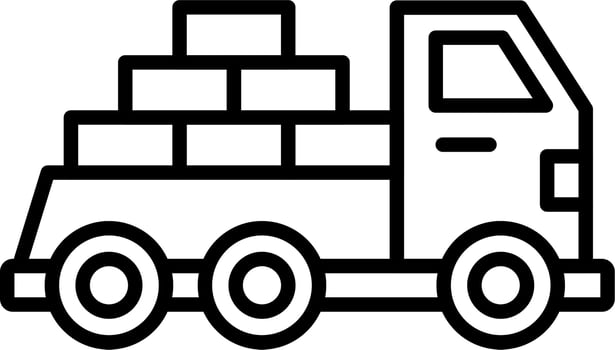 Logistics Delivery Truck Vector Icon