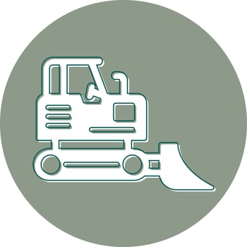 Bulldozer Vector Icon