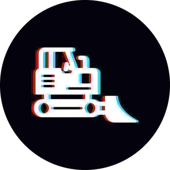 Bulldozer Vector Icon