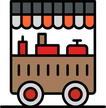 Food Cart Vector Icon