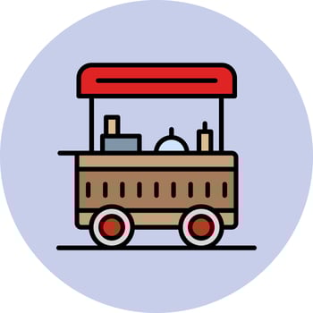 Food Cart Vector Icon