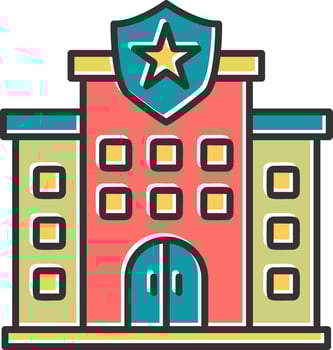 Police Station Vector Icon