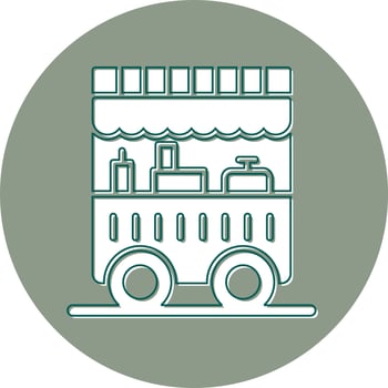 Food Cart Vector Icon