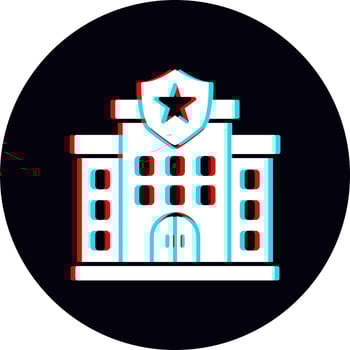 Police Station Vector Icon